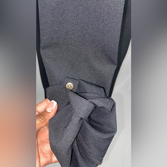 Black Dress Shirt Button Down Merona Medium Longsleeve with belt loops - Picture 8 of 11